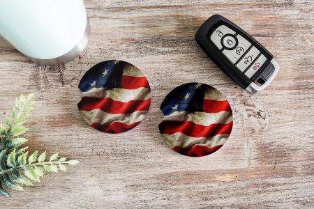 American Flag Custom Car Coasters