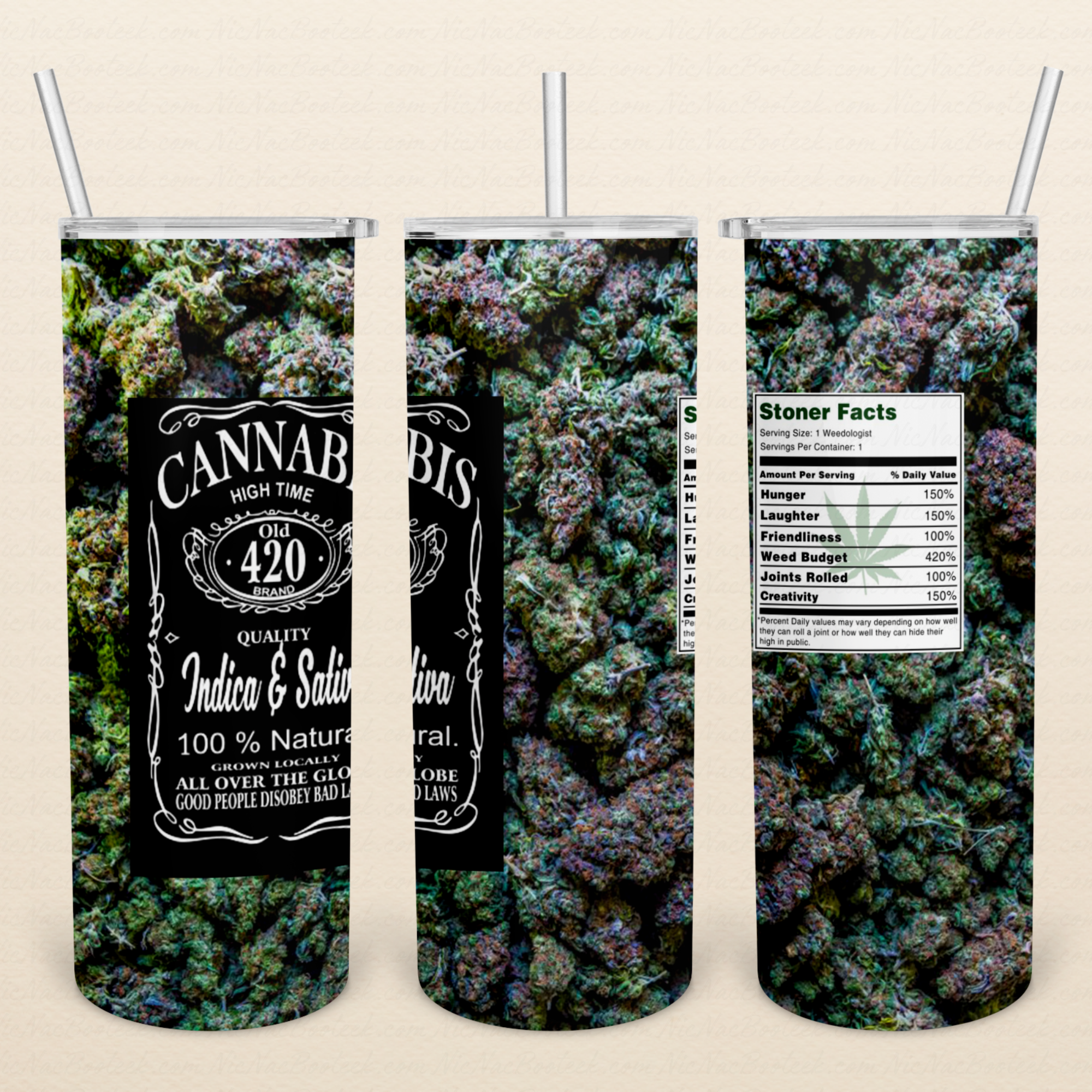Emerald luxury insulated tumbler front design