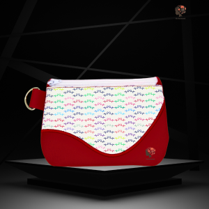 Heart Monitor Line Wristlet Bag – Red Vinyl Design – Nurse Gift, Handmade Wristlet Bag