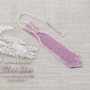 "Beaded Elegance: Handcrafted Necktie"